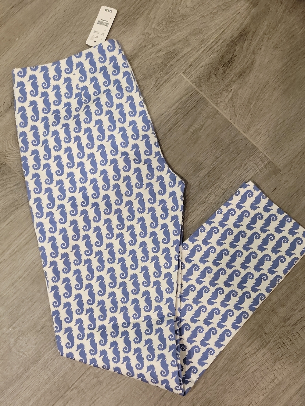 NWT Brooks Brothers Coastal Seahorse Ankle Pants- Mid-rise. Beachy Summer Preppy